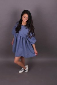 Платье женское "175" трикотаж (цвет синий)