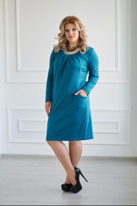 Платье женское "0120-60" милано (цвет изумрудный)