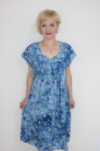 Платье женское "П994" вискоза (цвет голубой)