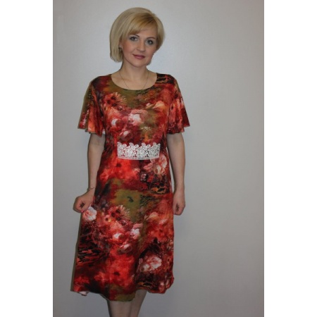 Платье женское "П2010.2" вискоза (цвет красный)