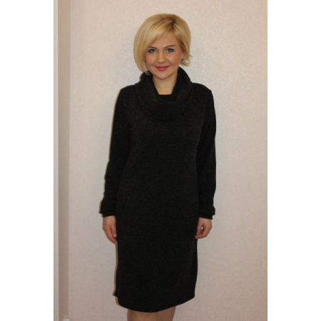 Платье женское "П1129.2" ангора рип (цвет черный)