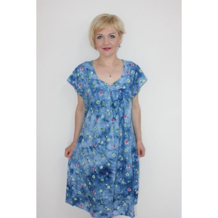 Платье женское "П994" вискоза (цвет голубой)