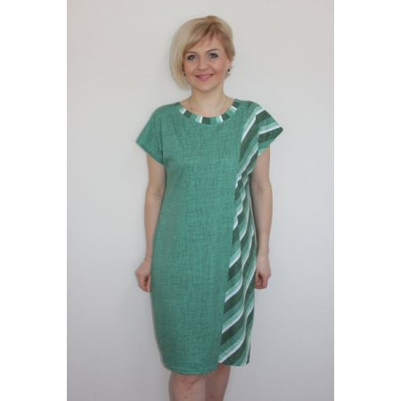 Платье женское "П1157" кулирка (цвет зеленый)