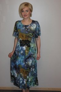 Платье женское "П2010.4" вискоза (цвет синий)