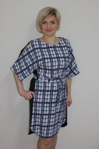 Платье женское "П1136.2" барби (цвет синий)