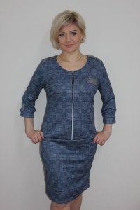 Платье женское "П1144.1" сандра (цвет синий)