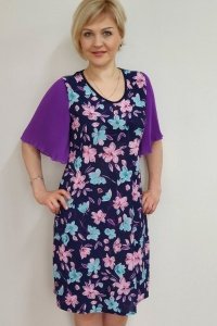 Платье женское "П1158" масло (цвет фиолетовый)