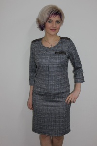 Платье женское "П1144" сандра (цвет серый)
