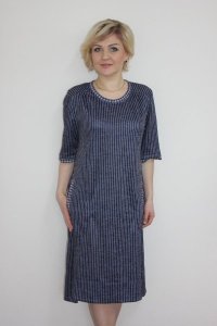Платье женское "П778.1" полиэстер (цвет синий)