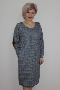 Платье женское "П701" сандра (цвет серый)