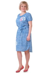 Платье женское "П897.1" кулирка (цвет голубой)