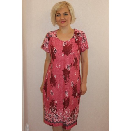Платье женское "П654.4" кулирка (цвет розовый)