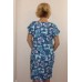 Платье женское "П682.10" кулирка (цветы, цвет голубой)