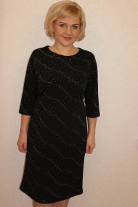 Платье женское "П2123.1" масло (цвет черный)