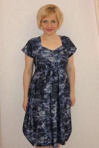 Платье женское "П963.1" диджитал (цвет темно-синий)