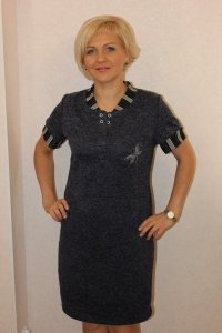 Платье женское "П791.5" полиэстер (цвет темно-серый)