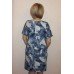 Платье женское "П957" кулирка (принт, цвет синий)