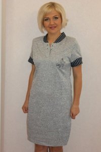 Платье женское "П791.2" полиэстер (цвет серый)