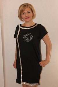 Платье женское "П768" полиэстер (цвет черный)