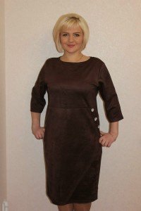 Платье женское "П2071.2" спандекс (цвет коричневый)