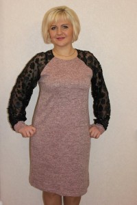 Платье женское "П2075.2" полиэстер (цвет бежевый)