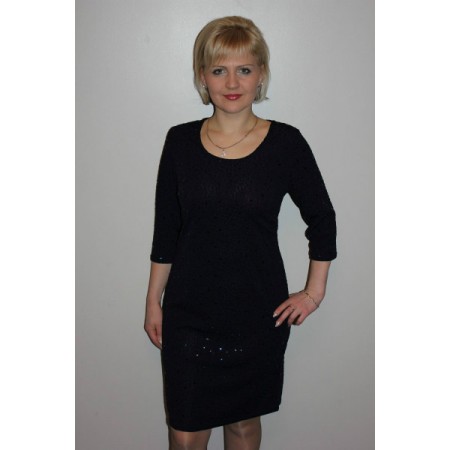 Платье женское "П326" фукра (цвет черный)