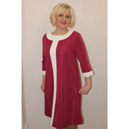 Платье женское "П2083.4" полиэстер (цвет малиновый)