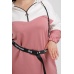 Платье-толстовка женское "ПТФ-251" футер двухнитка (цвет розовый)