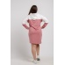 Платье-толстовка женское "ПТФ-251" футер двухнитка (цвет розовый)