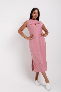 Платье женское "ПТК-404" кулирка (цвет кораллово-красный)
