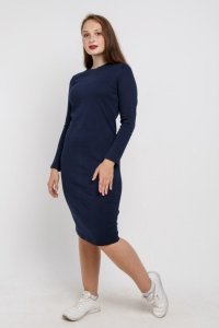 Платье женское "ПТР-341" рибана (цвет темно-синий)