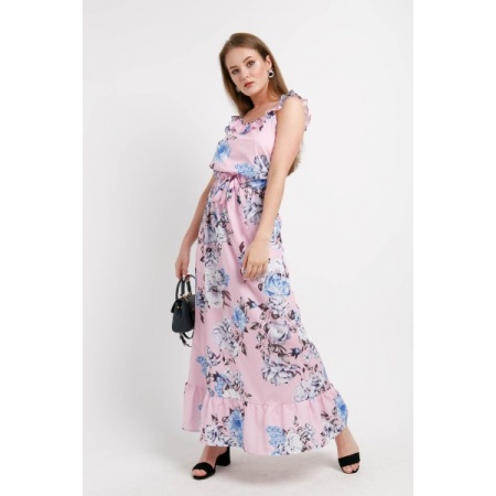 Платье женское "ПТКП-4011" креп (цвет розовый)