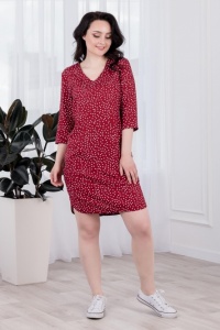 Платье женское "0941-12" штапель (цвет бордовый)