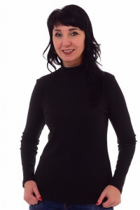 Водолазка женская "Ф-3-20д" трикотаж (цвет черный)