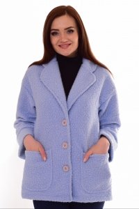 Жакет женский "Ф-7-09г" пальтовая ткань букле (цвет голубой)