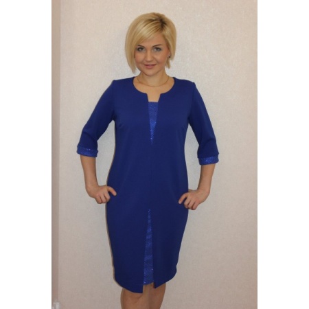 Платье женское "П449.4" полиэстер (цвет синий)