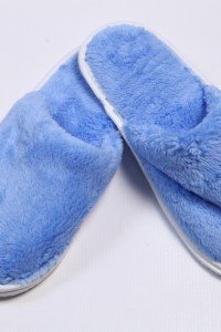 Тапочки женские "ТЖ-009" велсофт (цвет голубой)