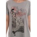 Туника-футболка женская "1302" кулирка меланж (цвет серый)