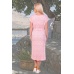 Платье женское "6853" поливискон (цвет розовый)