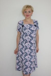 Платье женское "П2019" полиэстер (цвет розовый)