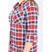 Рубашка женская "1236" кулирка (клетка, цвет красный)
