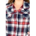 Рубашка женская удлиненная "1179/1" кулирка (цвет синий)