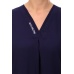 Блузка женская "6707" штапель (цвет синий)