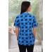 Рубашка женская "5512" кулирка (цвет синий)