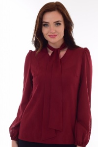 Блуза женская "Ф-2-20" шифон (цвет бордовый)