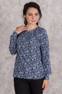 Блуза женская "0143-54" масло с начесом (цвет индиго)