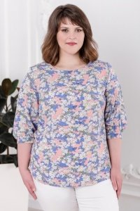 Блуза женская "0942-33" штапель (цвет лаванда)