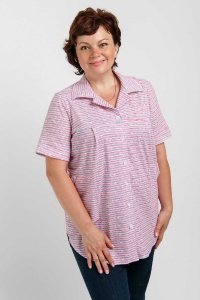 Рубашка женская "РК-111" кулирка (цвет серый)
