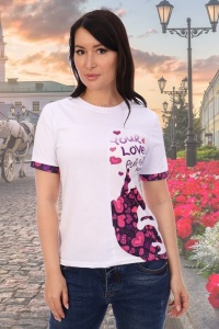 Футболка женская "10260" кулирка, микрофибра (цвет белый)