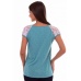 Блуза женская "6-112з" фактурный трикотаж (цвет полыни)